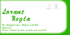 lorant megla business card